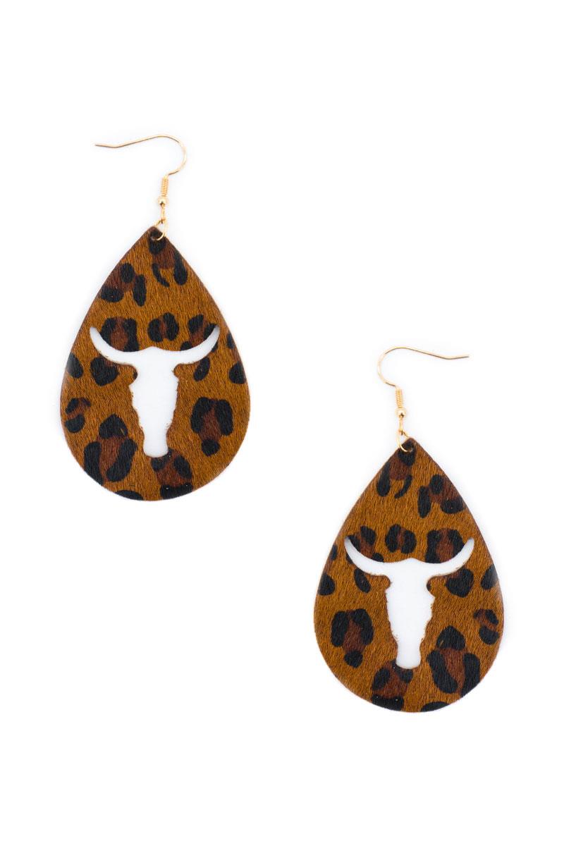 Leopard Skull Earrings