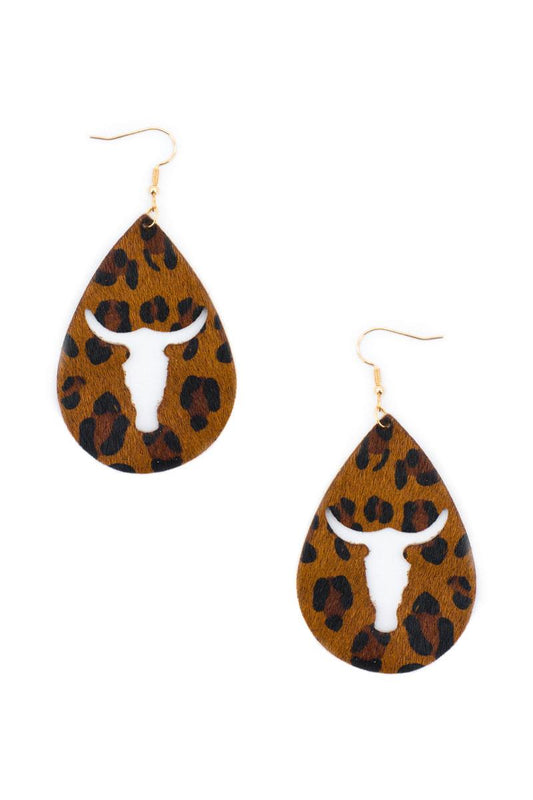 Leopard Skull Earrings